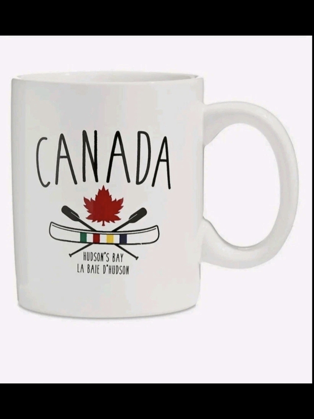 Hudson's Bay White Canada Canoe Ceramic Mug